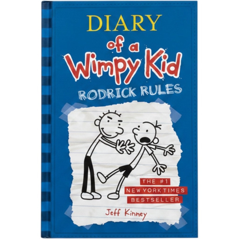 Diary of a Wimpy Kid Rodrick Rules Jeff Kinney Hardcover Book 2 Blue Cover